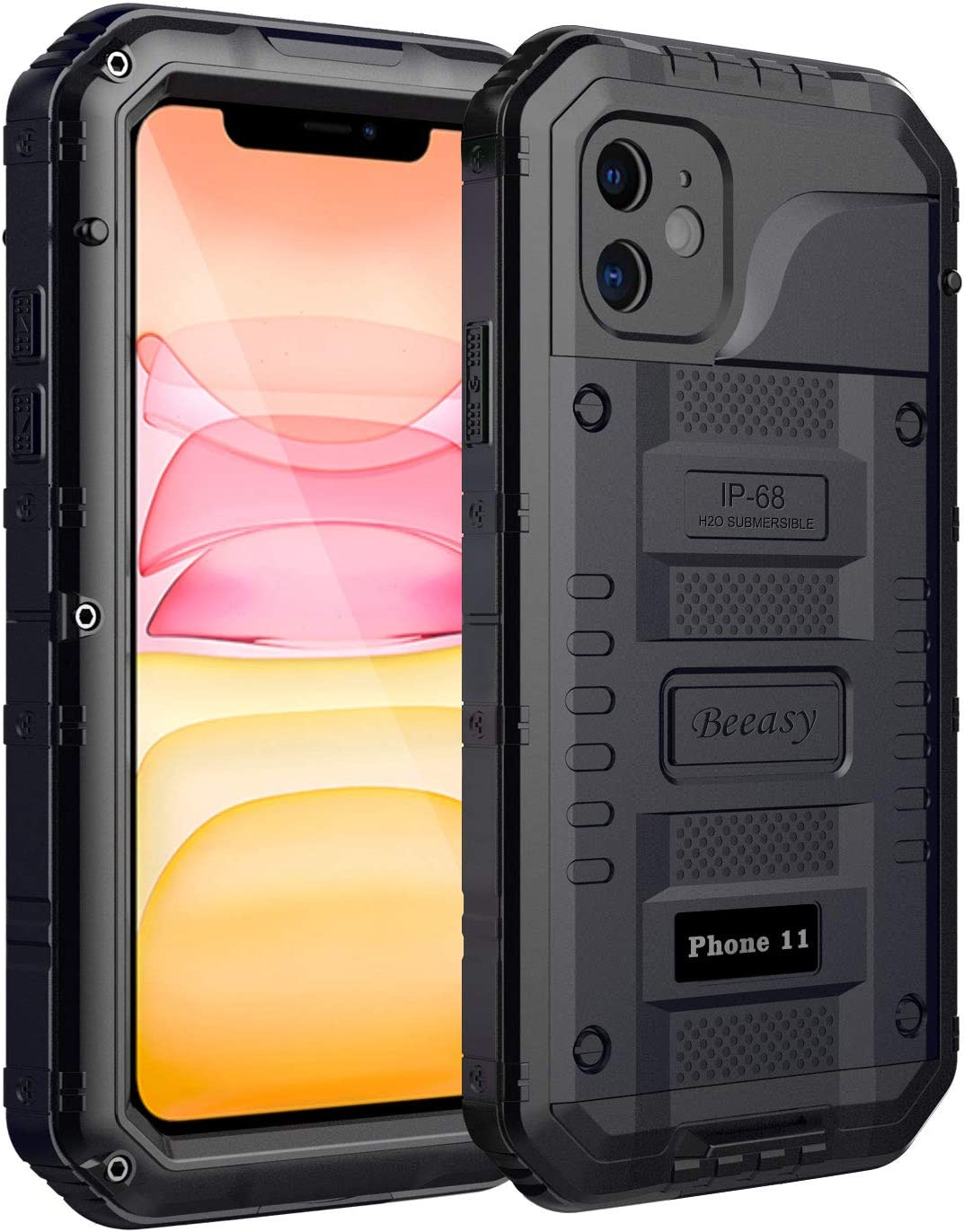 Waterproof iPhone 11 Pro Max Case - iPhone 11 Pro Max Full Body Bumper Case  Waterproof Apple iPhone Rugged Protection Case with Built-in Screen