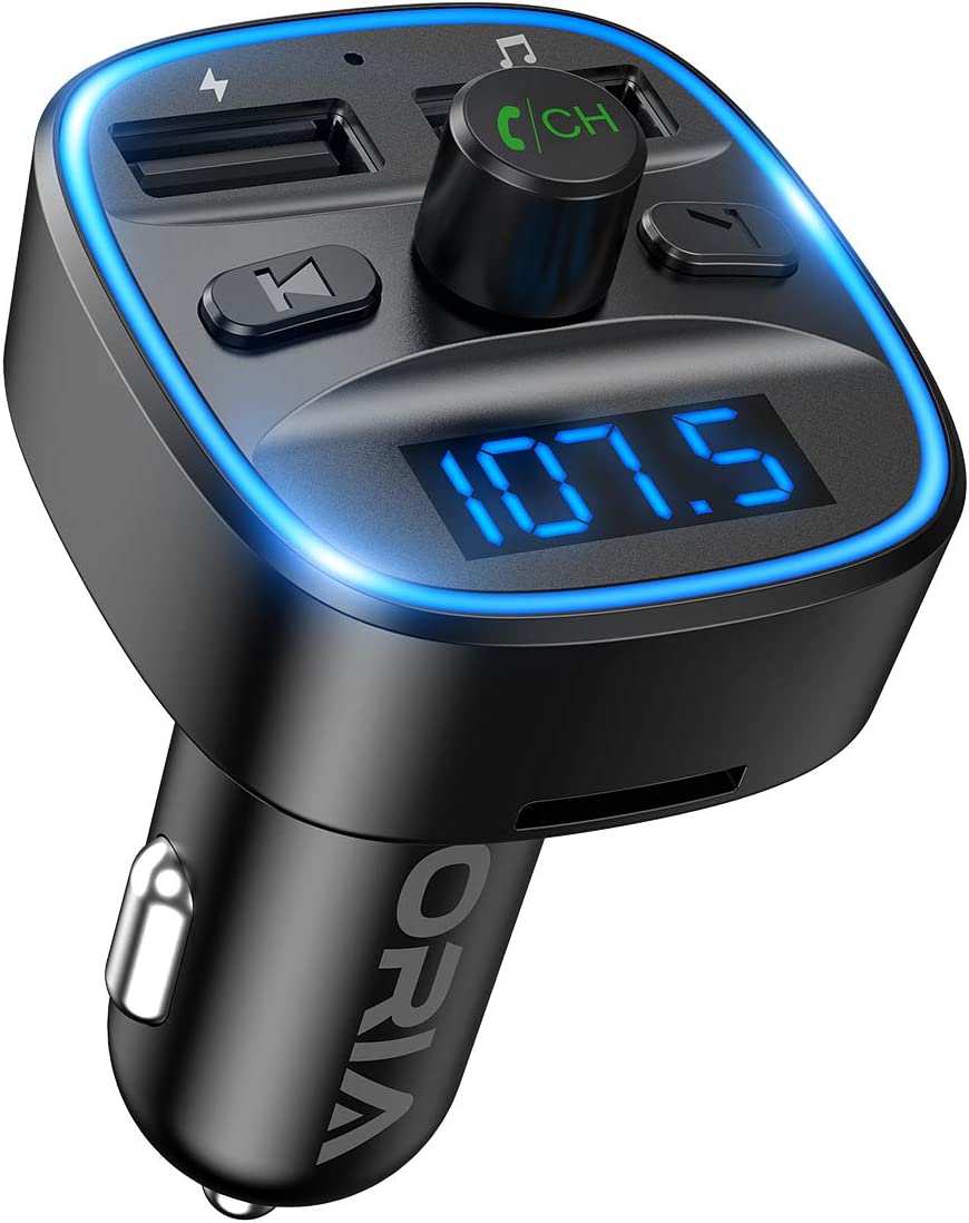 ORIA Bluetooth FM Transmitter for Car, [2022 Upgraded] Wireless in