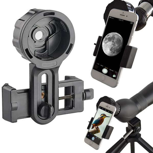 Phone Adapter Pro for Binoculars. Monoculars, Spotting Scopes, Astronomical Telescopes & Microscopes. Use It With Any Smartphone - Ideal for Capturing Your Adventures