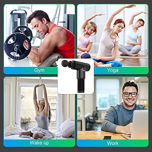 Muscle Massage Gun, 6 Speeds Cordless Handheld Deep Tissue Neck Back & Muscle Massager Gun, Super Quiet Chargeable Device, Gifts for Men Women