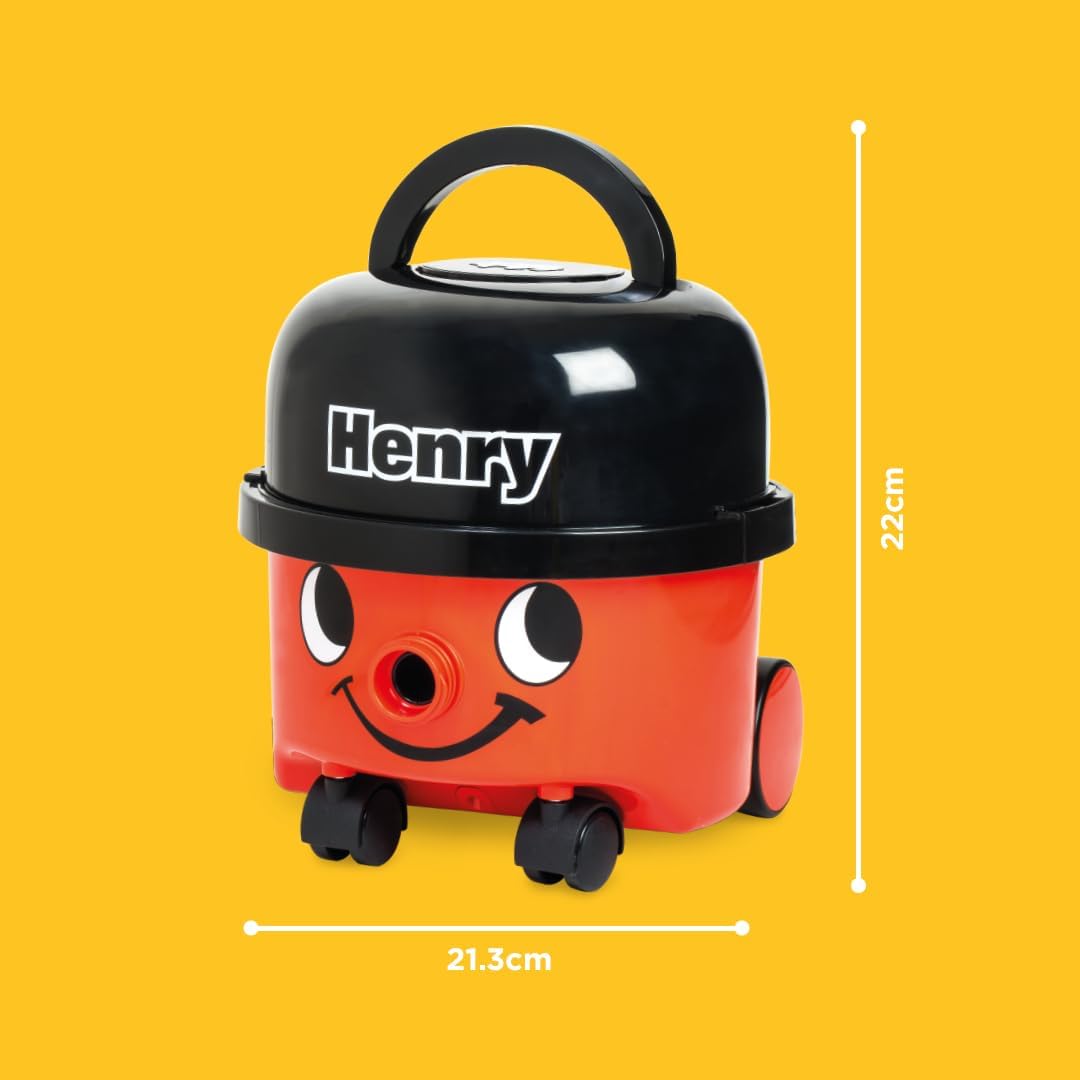 Casdon Henry & Hetty Toys - Hetty Vacuum Cleaner - Pink Vacuum Cleaner Toy with Real Function &amp; Nozzle Accessories - Kids Cleaning Set - For Children Aged 3+ Pink or Classic Red