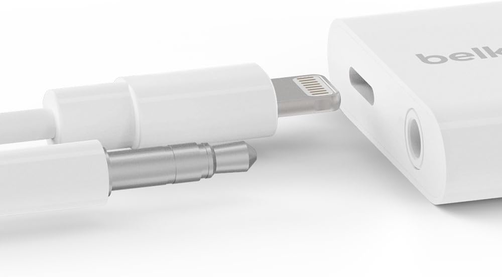 Belkin 3.5 mm Audio + Charge Rockstar (iPhone Aux Adapter/iPhone Charging Adapter for iPhone