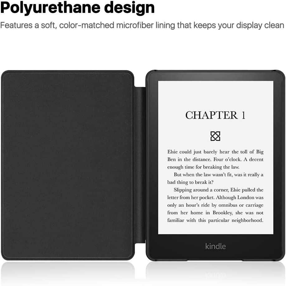 TNP Case for 6.8" Kindle Paperwhite 11th Generation 2021 / Kindle Paperwhite Signature Edition, PU Leather Cover, Protective Folio Case for Kindle E-Reader with Auto Sleep/Wake Camouflage