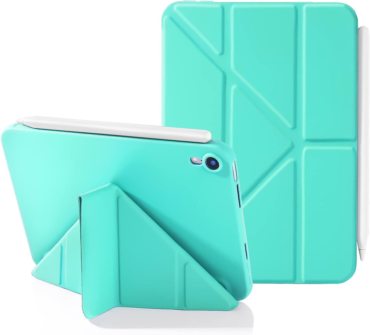 Origami Case for iPad mini 6 (2021, 8.3 Inch), 5-in-1 Multiple Viewing Angles, Silky-Smooth Finish & Shockproof Soft Back Cover, Auto Wake/Sleep, Support Pencil 2 Charging MuyDoux