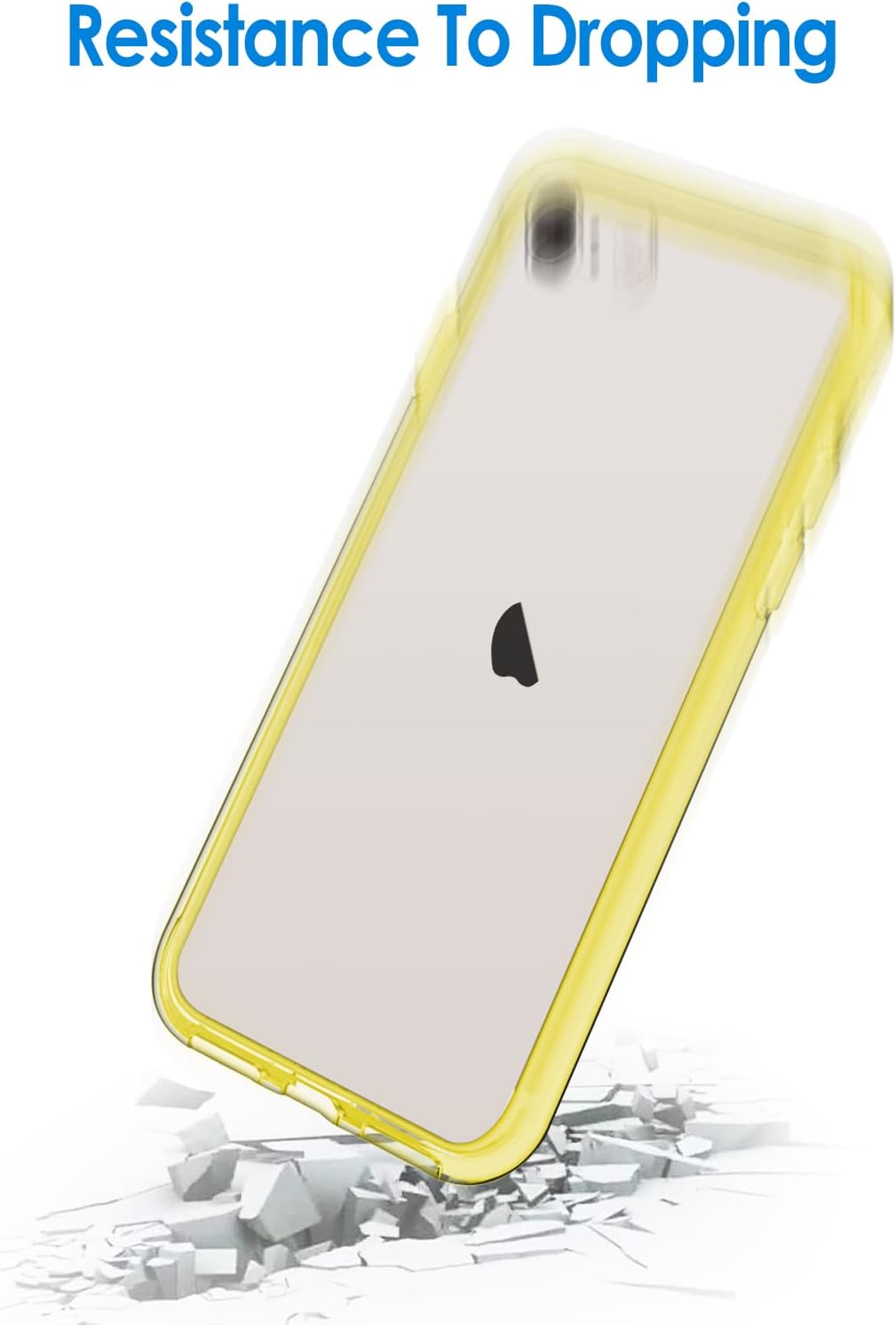 JETech Case for iPhone SE 3/2 (2022/2020 Edition), 4.7-Inch, Shockproof Phone Bumper Cover, Anti-Scratch Clear Back (Yellow)