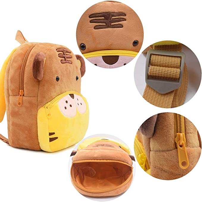 Cute Animal Cartoon Backpack School Bag ZSWQ-Backpack Plush Animal for Toddler Children Boys Girls, 1-5 Years Old, for Kids, Children, Unisex (Tiger)