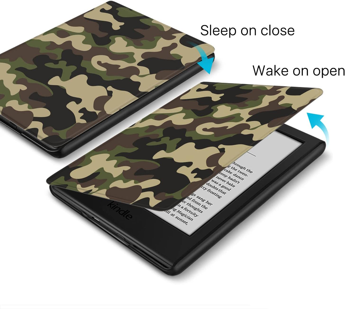 Case for Kindle 10th Generation - Slim & Light Smart Cover Case with Auto Sleep & Wake for Amazon Kindle E-reader 6" Display, 10th Generation 2019 Release (Camouflage Brown) TNP