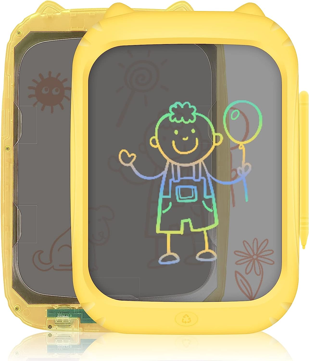 Semi-Transparent LCD Writing Tablet 11Inch, Drawing Pad for Kids with Trace Features, Brighter Colourful Lines of The LCD Writing Tablet Kids Perfect for Tracing, Learning and Doodles.