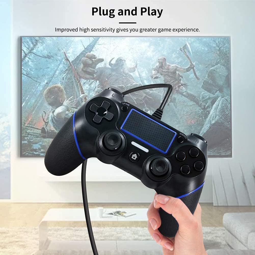 AUELEK Controllers Wired, Professional USB Wired Gamepad for Playstation 4,Mobile Game Controller for USB Wired Controller Playstation 4 Gamepads With Cable Compatible with PC Windows 7/8/XP