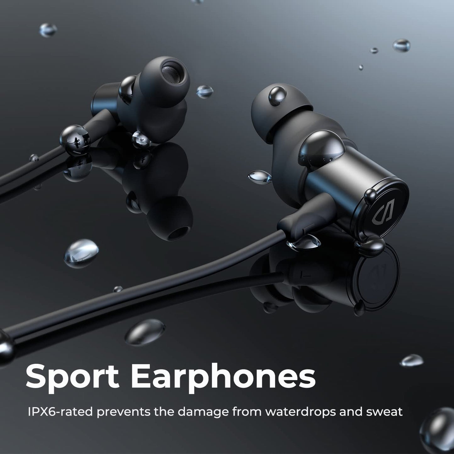 SoundPEATS Q30HD Bluetooth Headphones in-Ear Stereo Wireless 5.0 Magnetic Earphones IPX6 Sweatproof Earbuds with Mic for Sports, Immersive Bass, 10mm Drivers, aptX-HD, 13 Hours Playtime, Secure Fit