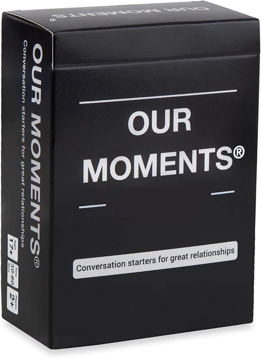 OUR MOMENTS Women: 100 Thought Provoking Conversation Starters for Women on your girls game night - Fun Conversation Card Game for Bachelorette Parties, Road Trips, Getaways and Game Nights