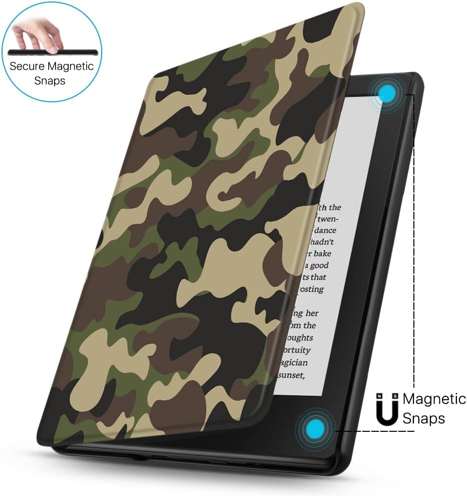 Case for Kindle 10th Generation - Slim & Light Smart Cover Case with Auto Sleep & Wake for Amazon Kindle E-reader 6" Display, 10th Generation 2019 Release (Camouflage Brown) TNP