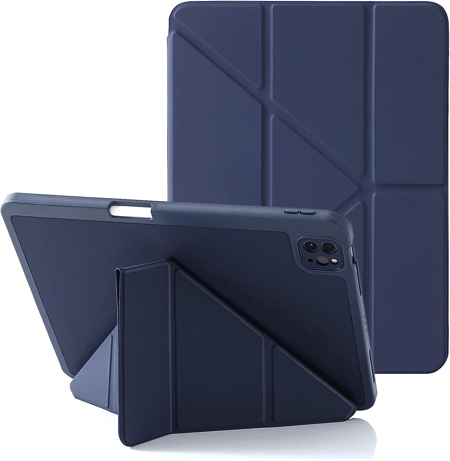 MuyDoux Origami Case Various sizes for iPad Pro 11 inch 3rd/2nd/1st Generation 2021/2020/2018, with Pencil Holder & Magnetic Closure & Lens Caps
5-in-1 Multiple Viewing Angles Various Sizes 9.7” 10.2” 11”