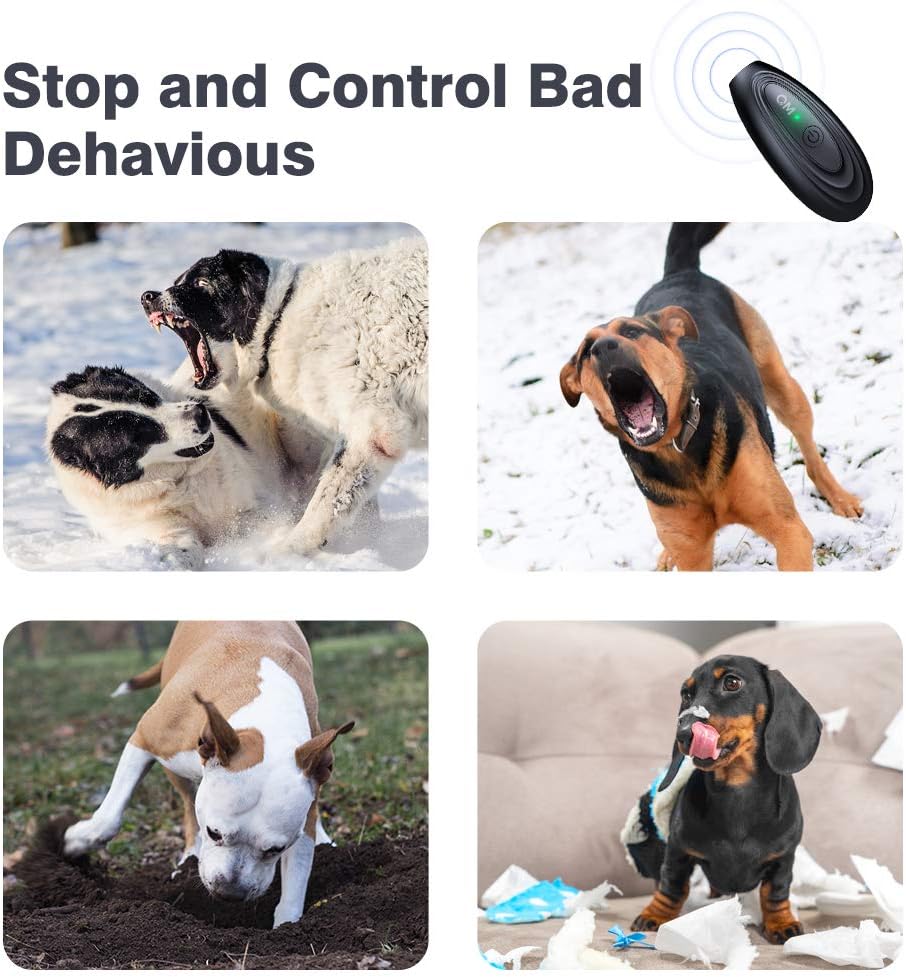 Stop Dog Barking Device,  Anti Barking Devices for Dogs 16.4FT, Rechargeable Handheld Dog Barking Control Device Dog Barking Deterrent Anti Bark Tool Stopper for Most Dogs