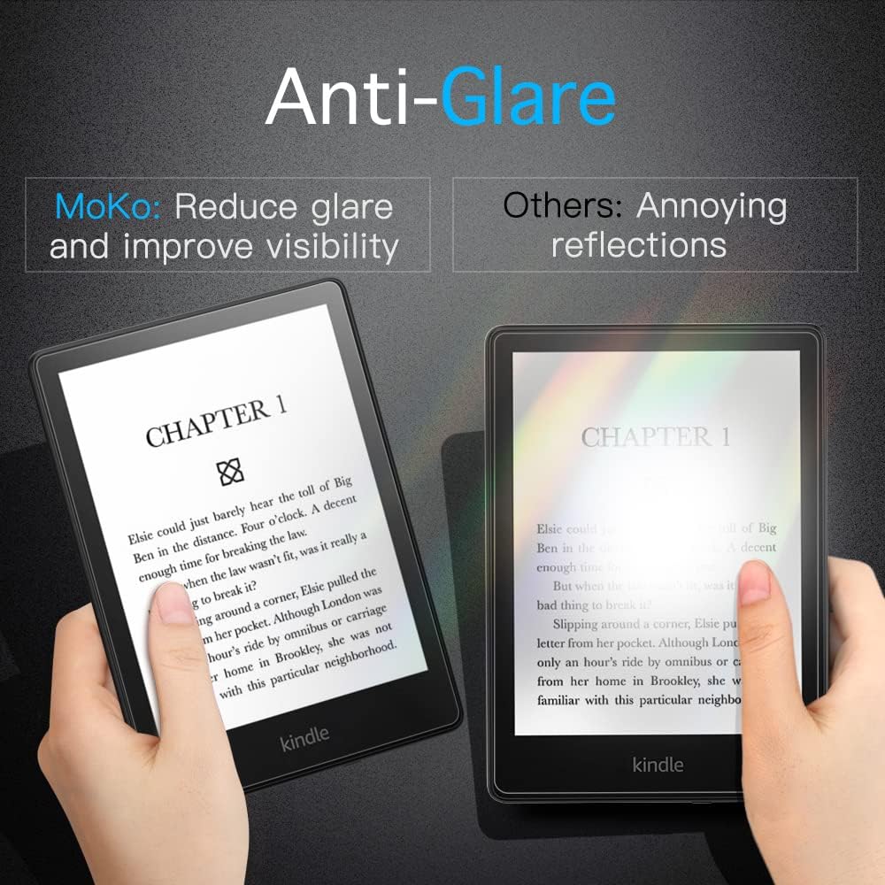 MoKo 2-Pack Screen Protector for 6.8" Kindle Paperwhite (11th Generation-2021) and Kindle Paperwhite Signature Edition, Anti-Glare Premium PET Protective Film Full-Coverage Matte Screen Protector