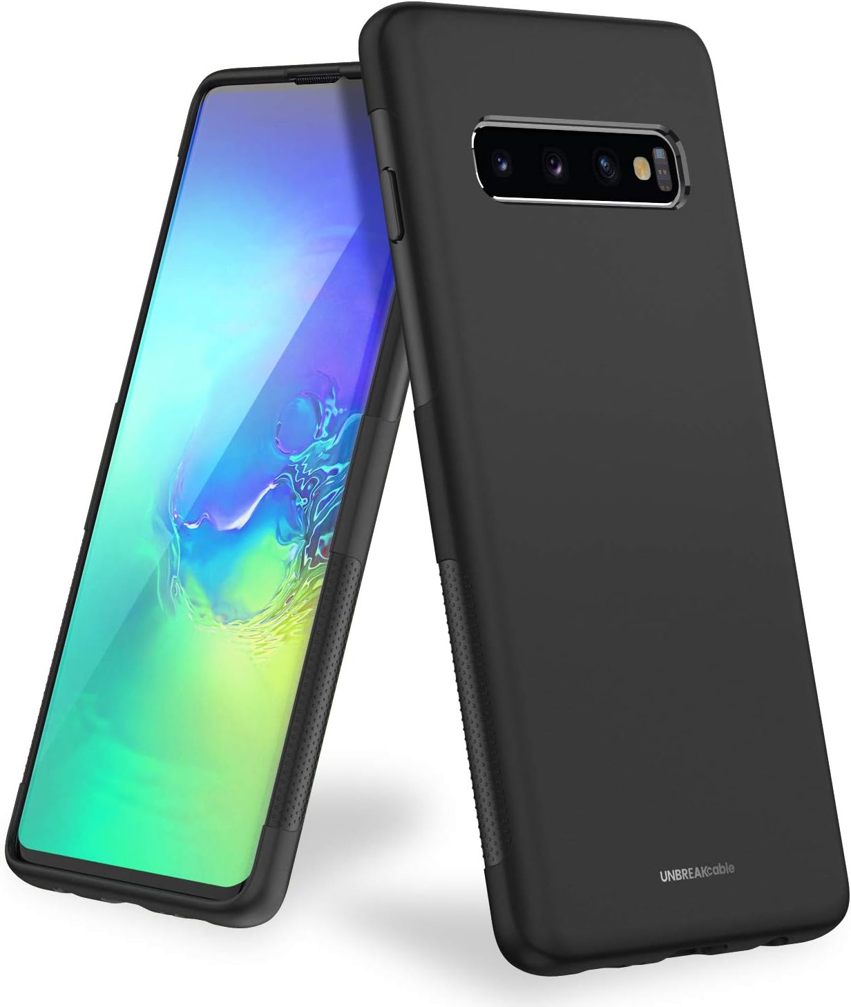 UNBREAKcable Samsung Galaxy S10 Case - Soft Frosted TPU Ultra-Slim Stylish Protective Cover for Samsung Galaxy S10 [Drop Protection, Non-slip] - Matt Black UBHP202