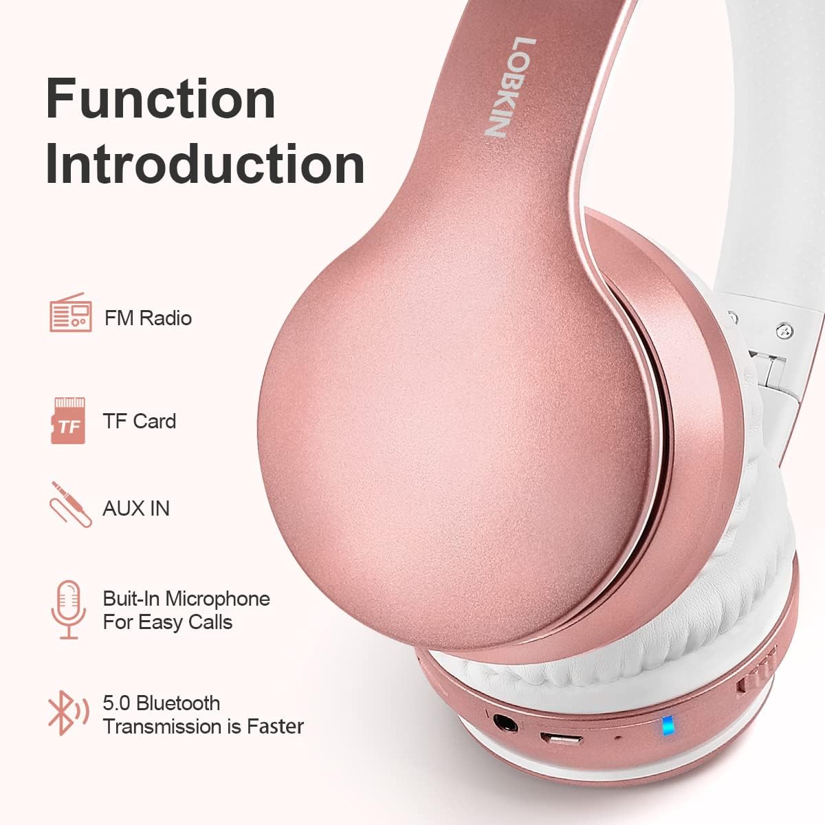 Rose gold 2024 over ear headphones