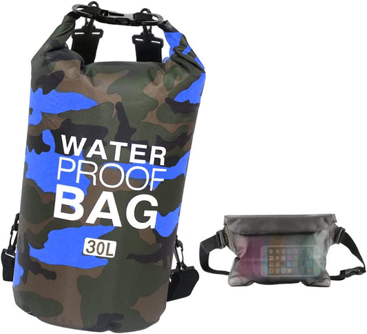 Waterproof Dry Bag, Floating Dry Backpack Beach Bag Lightweight Dry Sack for The Beach, Boating, Fishing, Kayaking, Swimming, Rafting, Camping Idefair