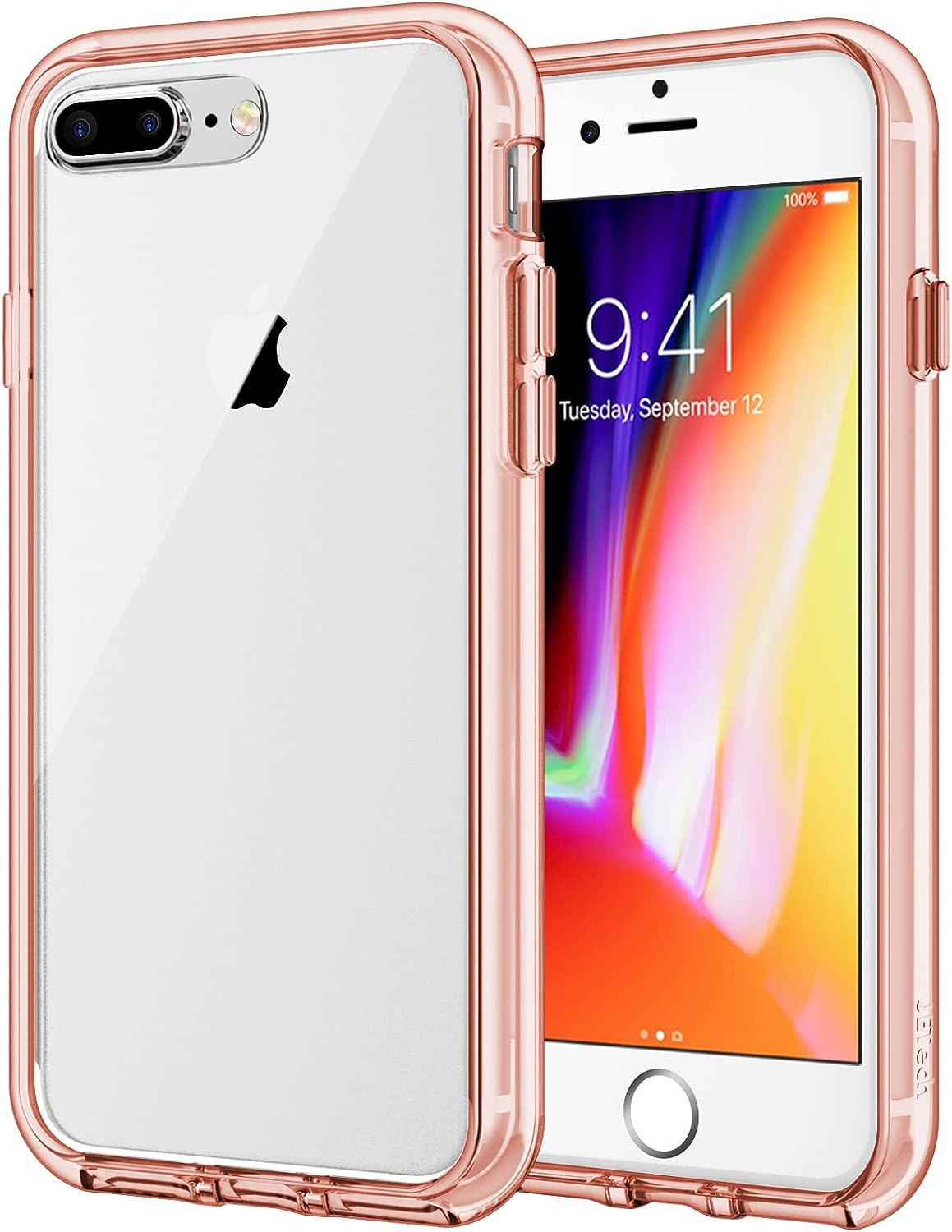 JETech Case for iPhone 8 Plus and iPhone 7 Plus, Shock-Absorption Bumper Cover (Rose Gold)