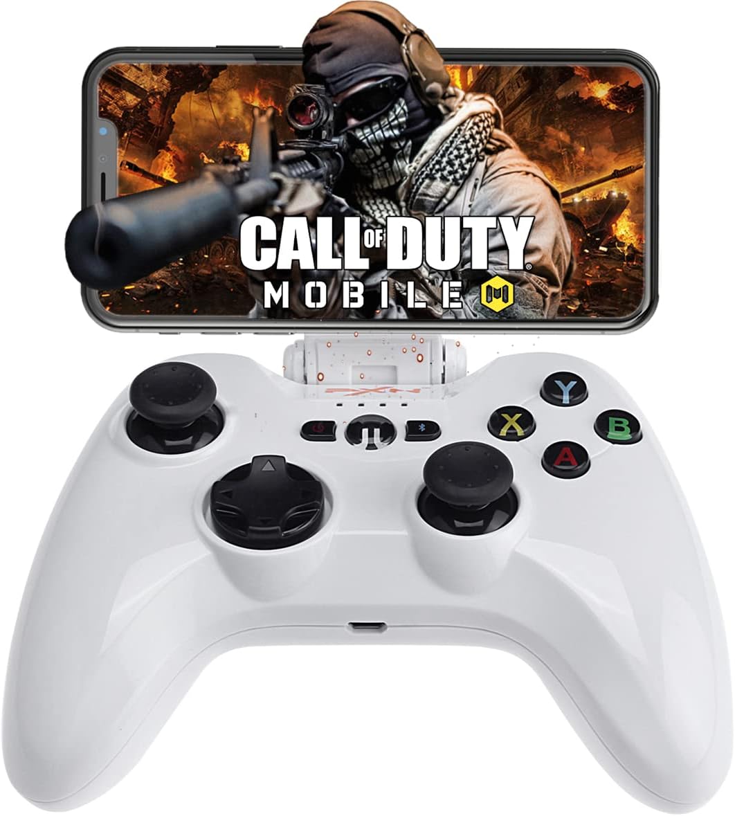 Wireless Gamepad Controller, for iOS MFi Gaming Joystick with Clamp Holder for iPhone 13 iPhone Xs, XR X, 8 Plus, 8, 7 Plus, 7 6S 6 5S 5, iPad, iPad Pro Air Mini/Apple TV - Direct Play