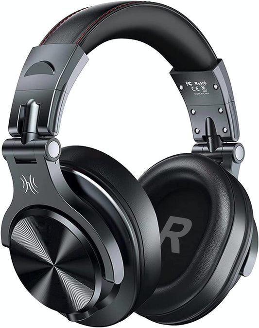 OneOdio A70 Bluetooth Headphones Over Ear, 72 Hrs Playtime, Monitor Level Stereo Sound Quality, Foldable Wireless＆Wired DJ Headphone, Professional Studio Headphones for DJ/TV/PC/Phone