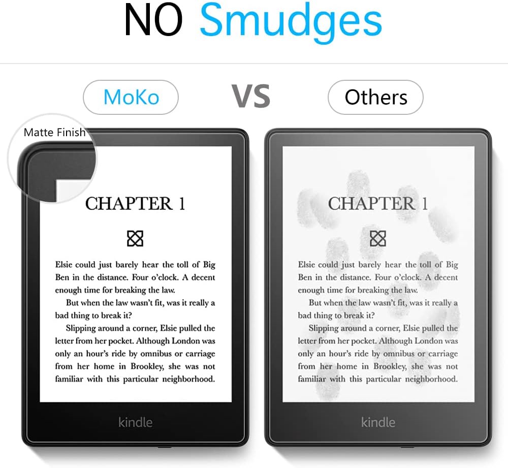 MoKo 2-Pack Screen Protector for 6.8" Kindle Paperwhite (11th Generation-2021) and Kindle Paperwhite Signature Edition, Anti-Glare Premium PET Protective Film Full-Coverage Matte Screen Protector