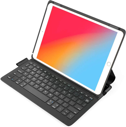 Inateck Keyboard Case for iPad 2021(9th Gen)/ iPad 2020(8th Gen)/ iPad 2019(7th Gen) 10.2 Inch, iPad Air 3, iPad Pro 10,5, Ultra Slim, UK Layout, BK2006