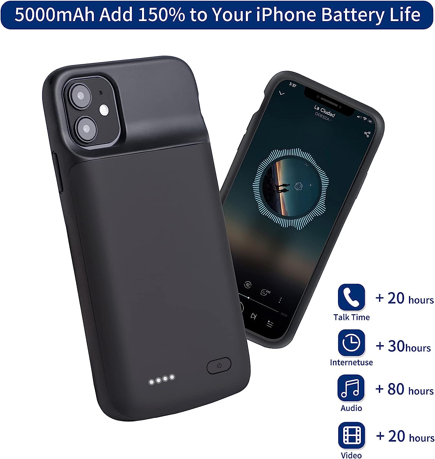 iPhone 11 Battery Case Power Bank - 5000mAh