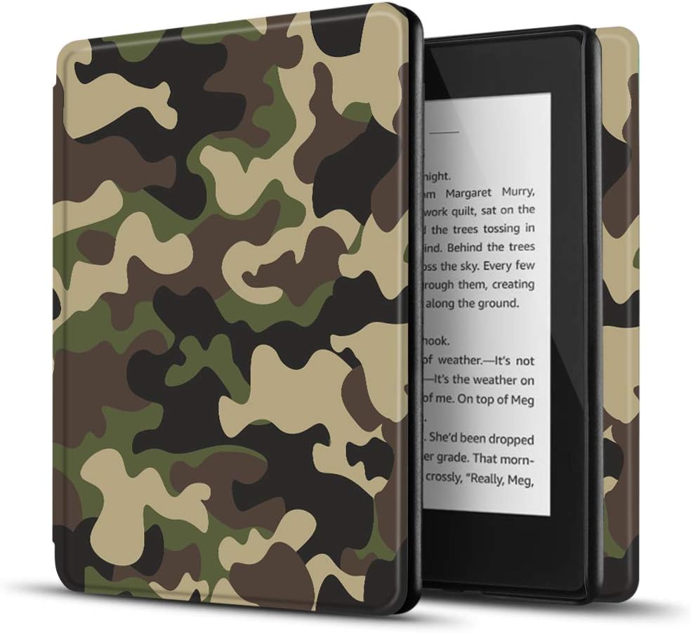 Case for Kindle 10th Generation - Slim & Light Smart Cover Case with Auto Sleep & Wake for Amazon Kindle E-reader 6" Display, 10th Generation 2019 Release (Camouflage Brown) TNP