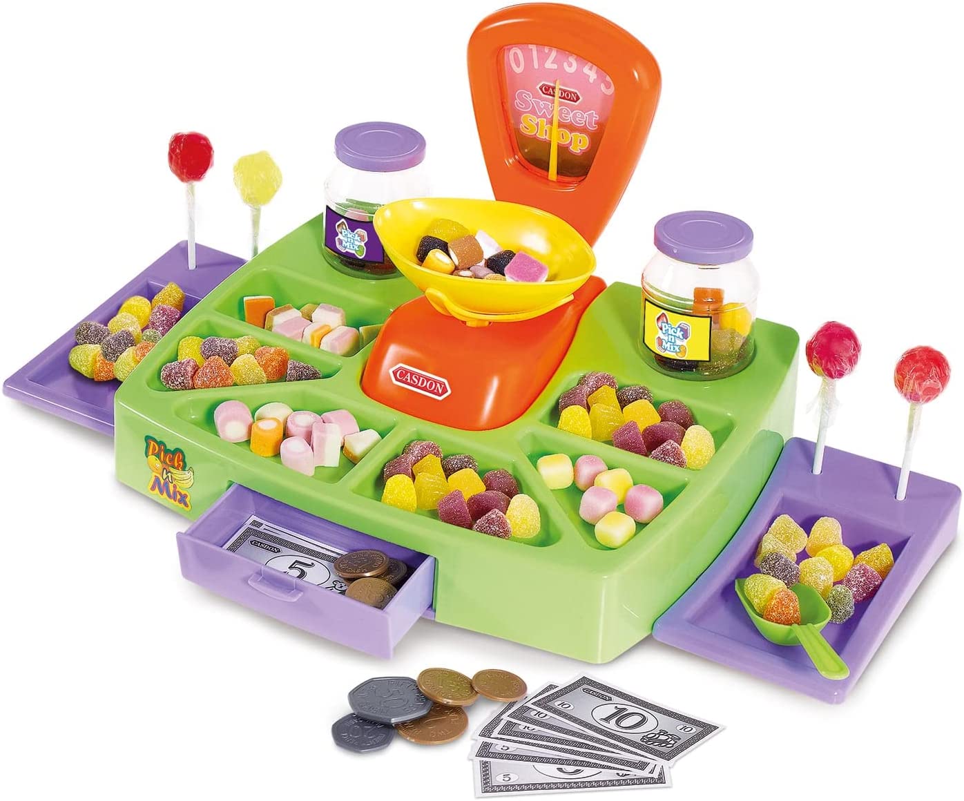 Casdon Pick & Mix Sweet Shop | Toy Sweet Shop Display For Children Aged 3+ | Includes Real Sweet Treats!