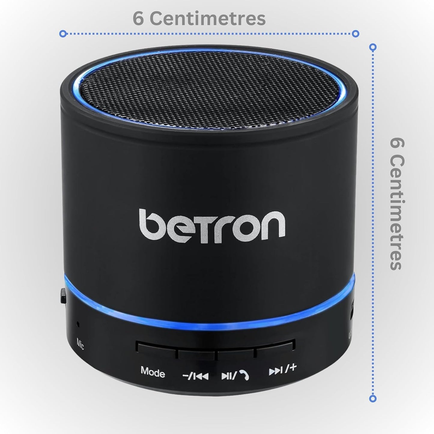 Betron KBS08 Bluetooth Speaker, Wireless, Portable, Mini, Black or Silver & Carry Case