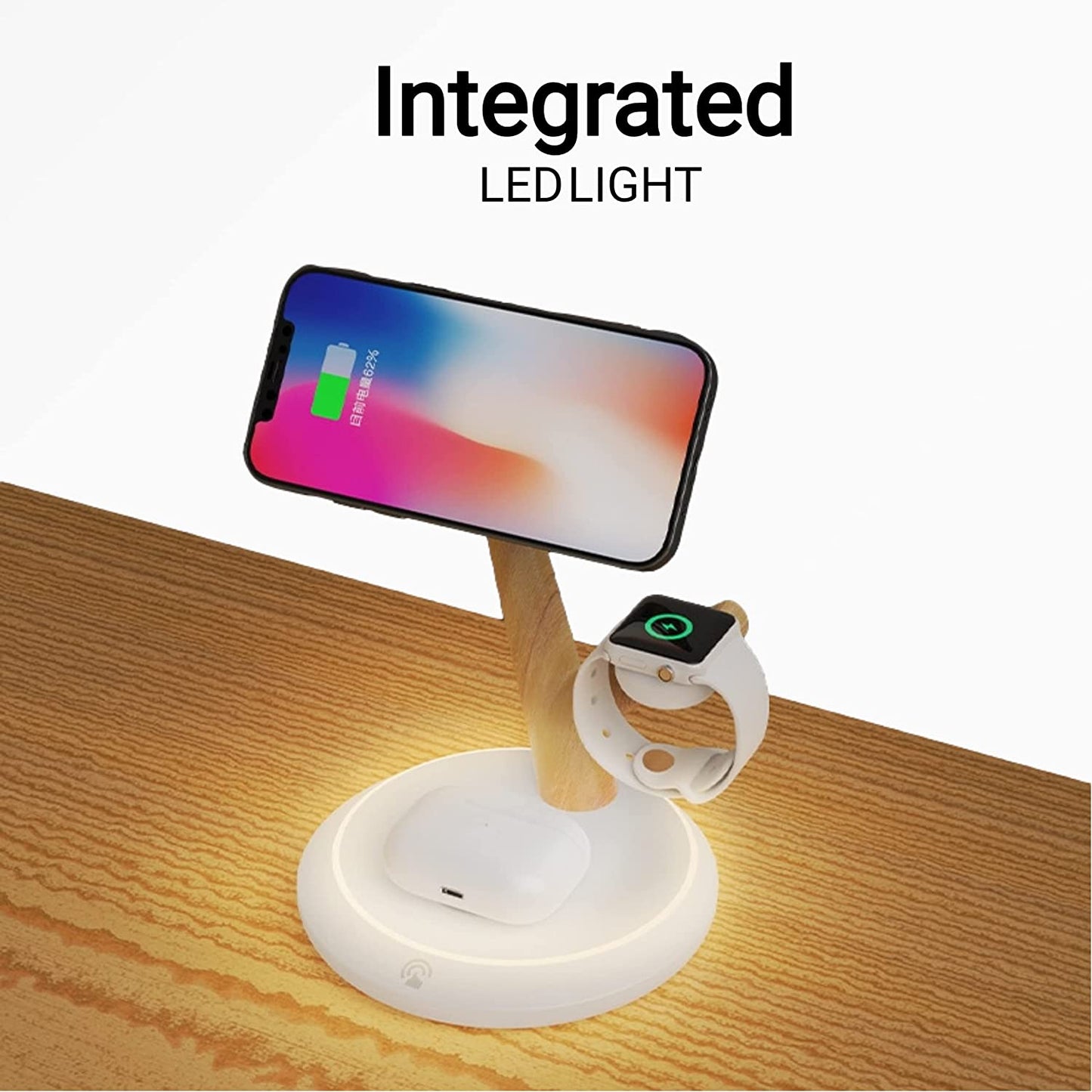 Magnetic Wireless Charger for iPhone - 3 in 1 Wireless Charging Station for iPhone 14/13/12/Pro/Max/Mini. Mag-safe Stand for Apple iWatch Series