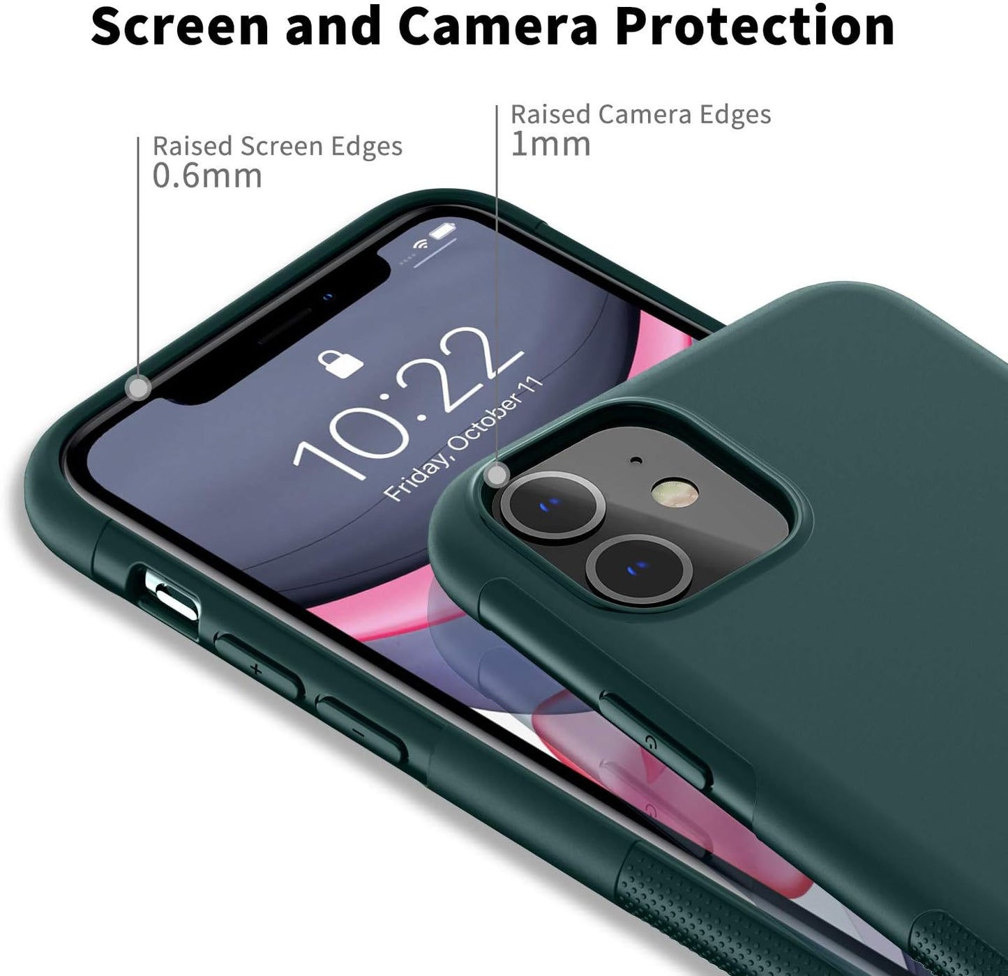 UNBREAKcable iPhone 11 Case - Soft Frosted TPU Ultra-Slim iPhone 11 Stylish Protective Cover for 6.1-inches iPhone 11 (2019) [Drop Protection, Non-slip] - Black