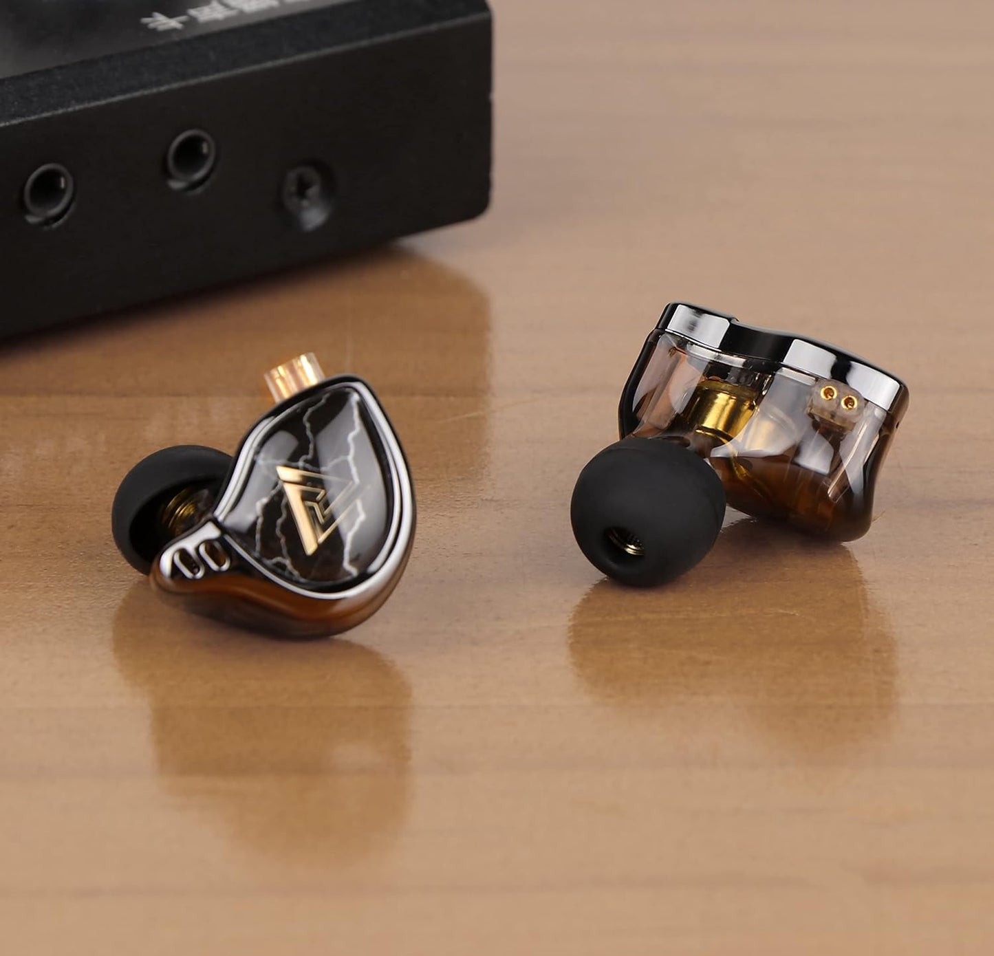 Linsoul QKZ x HBB Khan 2DD Dynamic Driver HiFi In Ear Monitor IEM with 3D Printed Ergonomic Lightweight Shell, Detachable OFC 0.75mm 2 Pin Cable Earphone