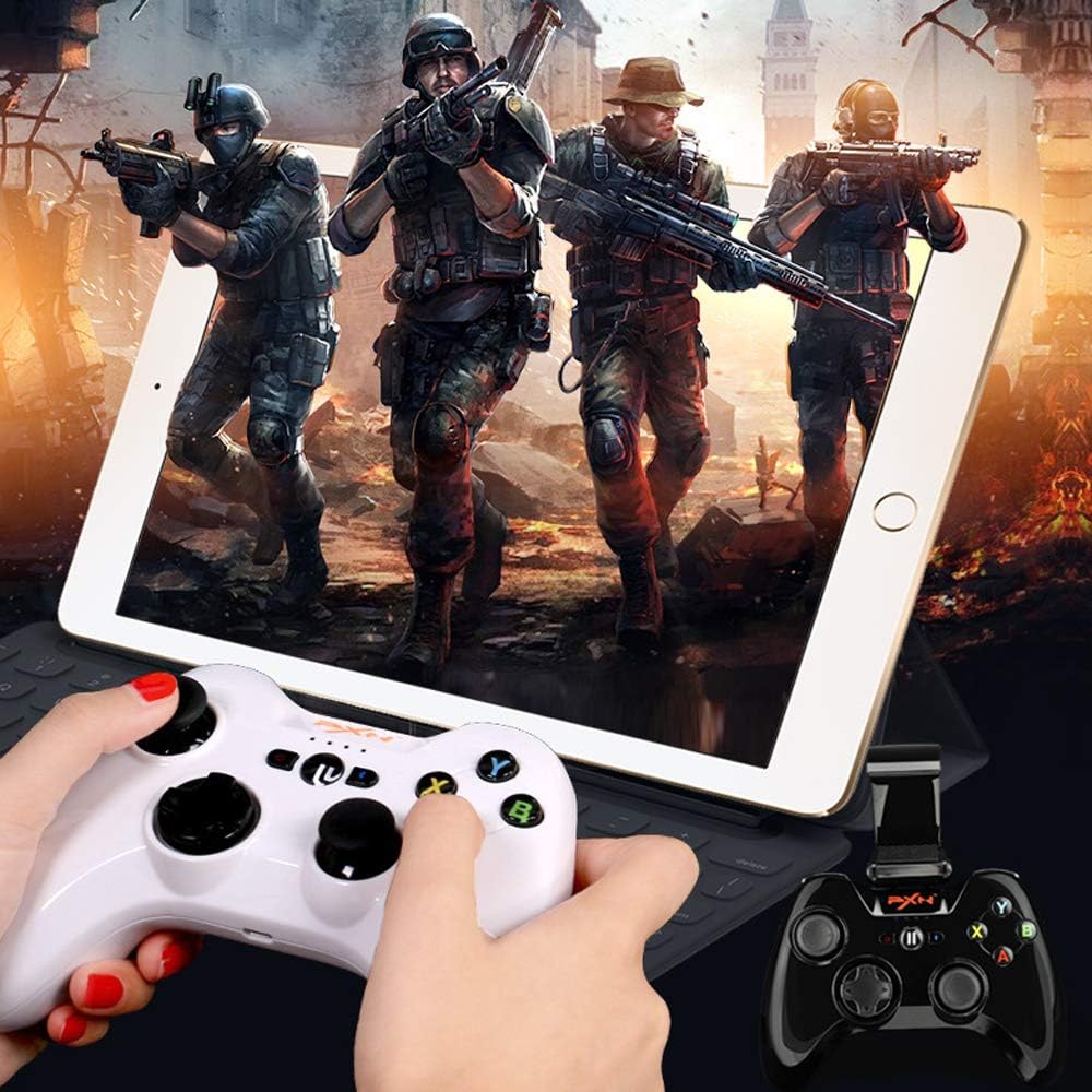 Wireless Gamepad Controller, for iOS MFi Gaming Joystick with Clamp Holder for iPhone 13 iPhone Xs, XR X, 8 Plus, 8, 7 Plus, 7 6S 6 5S 5, iPad, iPad Pro Air Mini/Apple TV - Direct Play