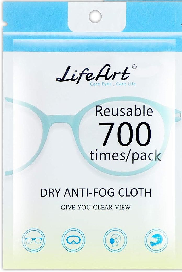 LifeArt Anti-Fog Wipe, Eyeglasses Cleaning Cloths, Cleaning Wipe for Eyeglasses, Tablets, Screens, Lens Wipe for Camera Lenses Reusable 700 times Per Pack Pack/ 3 Pack / 5 Pack / 10 Pack / 30 Pack