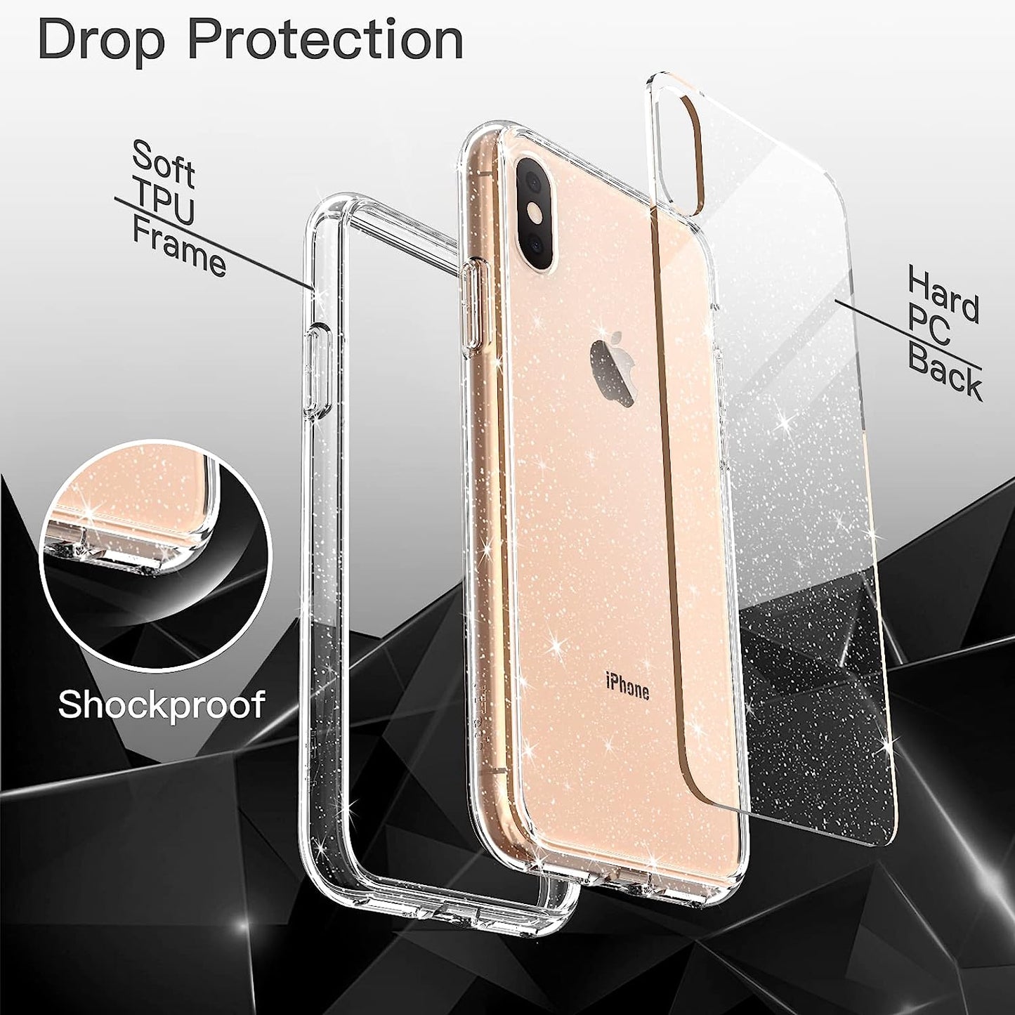 JETech Case for iPhone XS/X Pro 5.8"-Inch & XR Pro Max 6.1"-Inch Non-Yellowing Shockproof Phone Bumper Cover, Anti-Scratch (Various Styles)