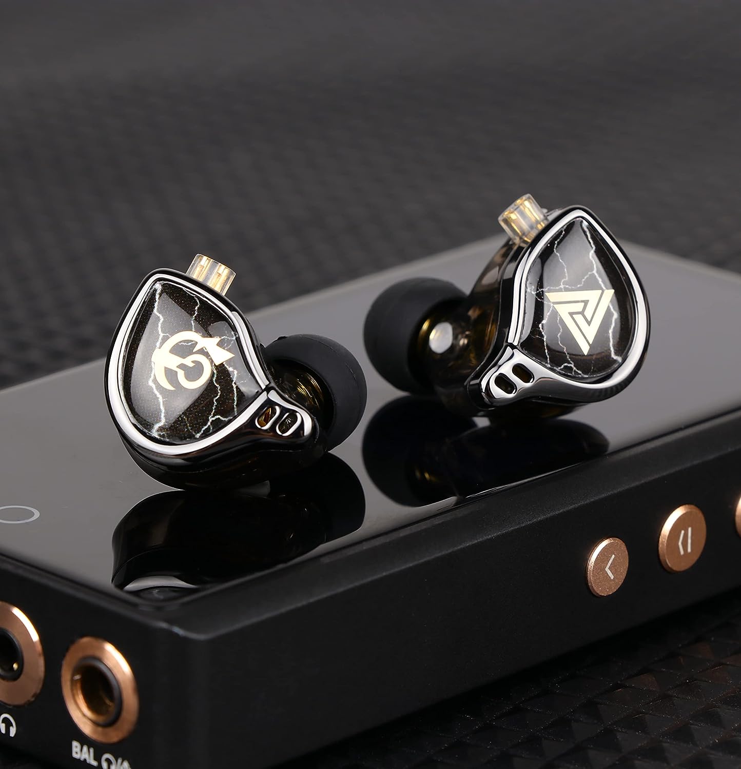 Linsoul QKZ x HBB Khan 2DD Dynamic Driver HiFi In Ear Monitor IEM with 3D Printed Ergonomic Lightweight Shell, Detachable OFC 0.75mm 2 Pin Cable Earphone