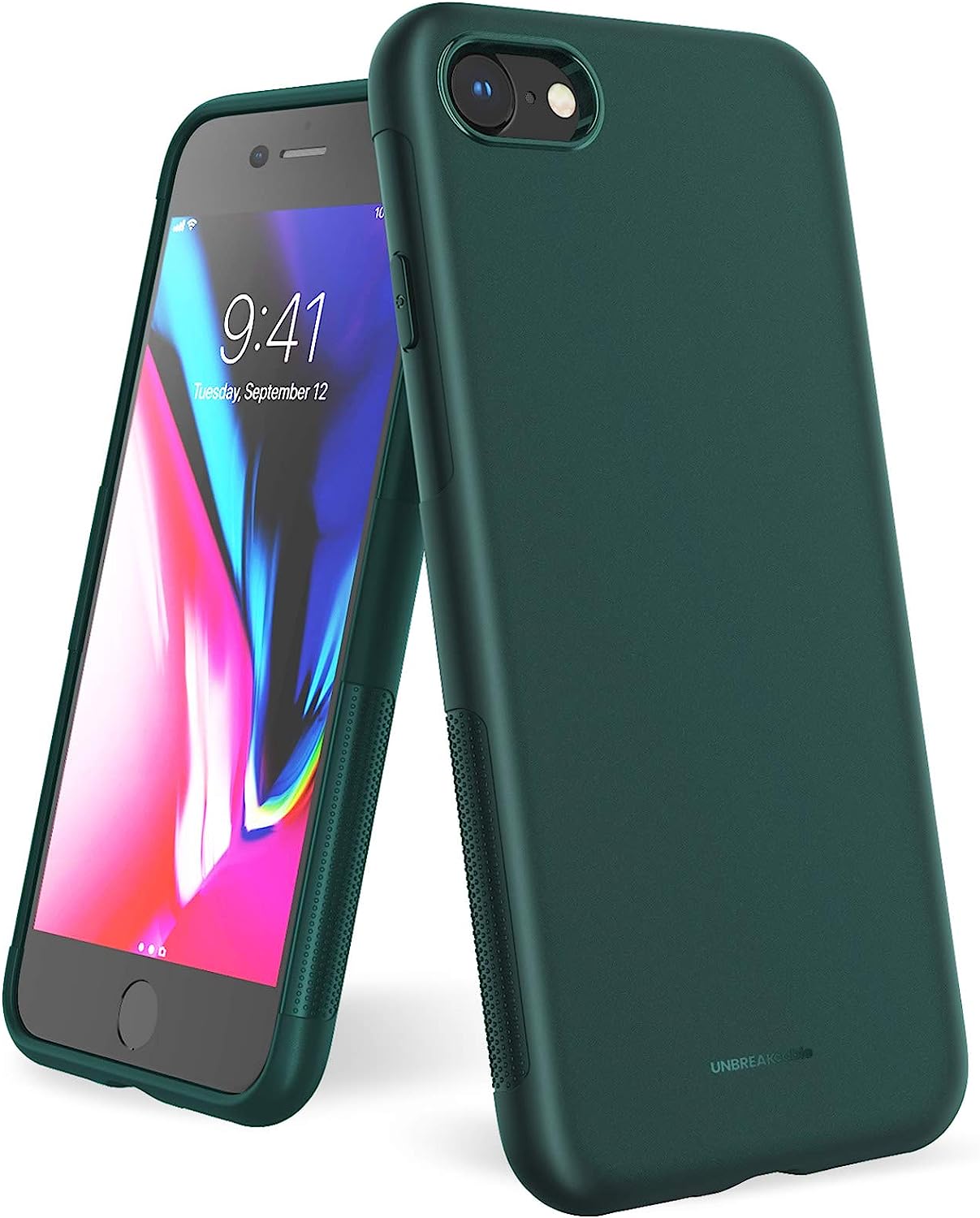 UNBREAKcable iPhone 8 Case, iPhone 7 Case - Soft Frosted TPU Ultra-Slim Stylish Protective Cover for 4.7-inches iPhone 8 and iPhone 7 [Drop Protection, Non-slip] - Dark Green or Dark Blue