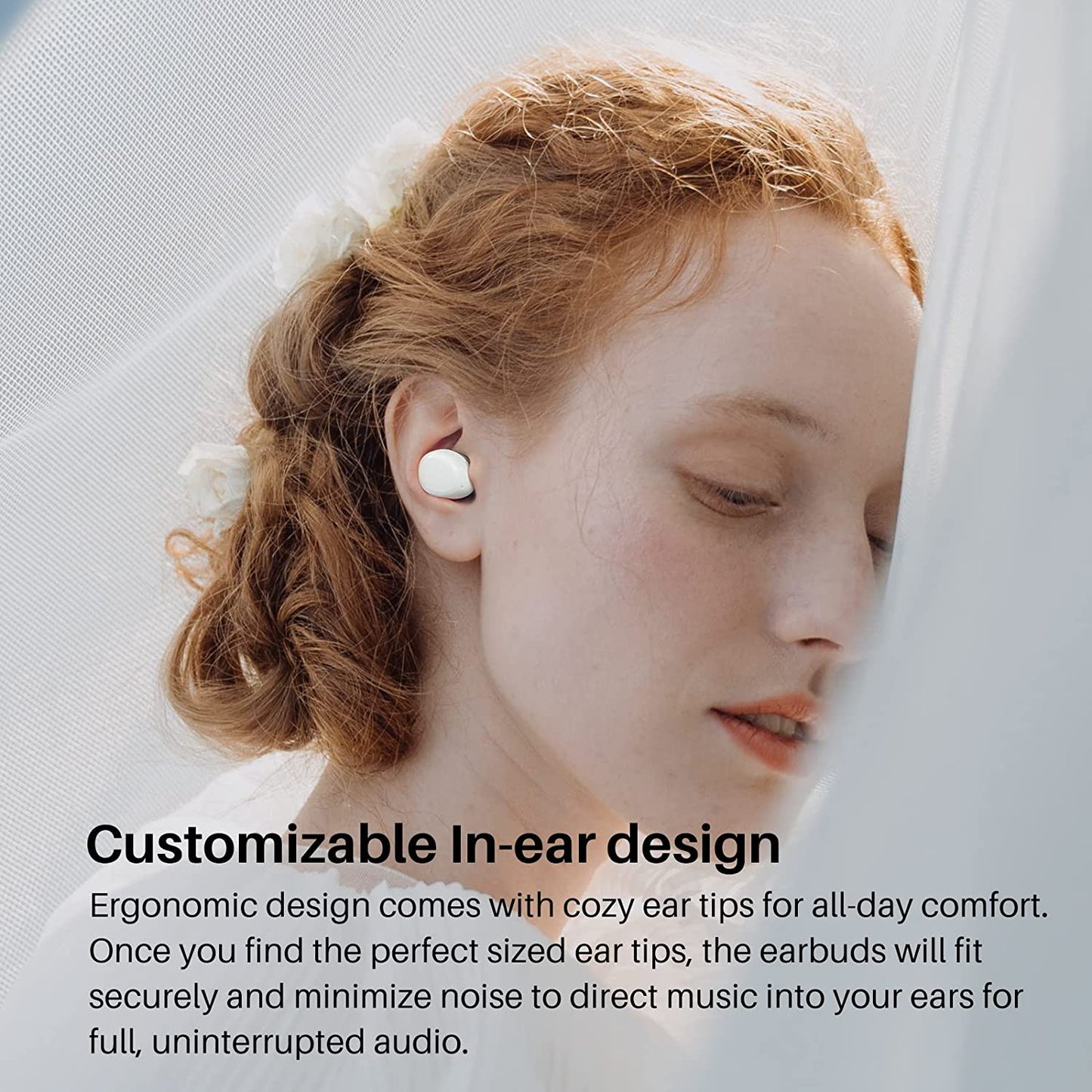 TOZO A1 Mini Wireless Earbuds Bluetooth 5.3 Earphones in Ear Light-Weight Headphones Built-in Microphone, Immersive Premium Sound, Charging Case Green