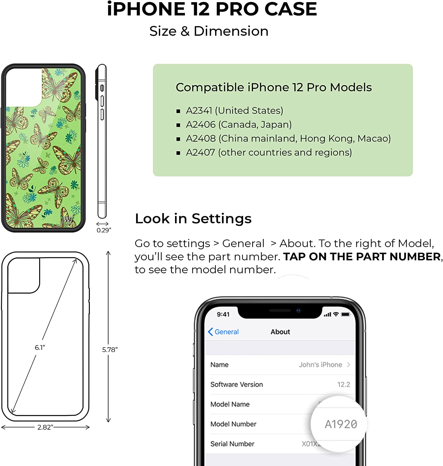 Wildflower Limited Edition Cases Compatible with iPhone 12 and 12 Pro (Blue Plaid)