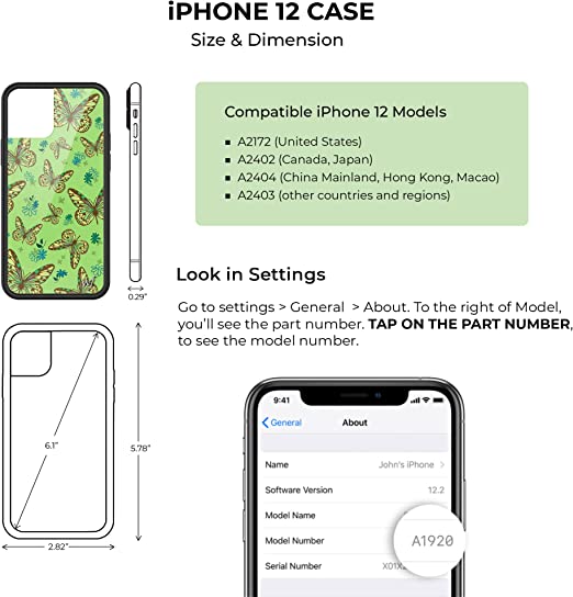 Wildflower Limited Edition Cases Compatible with iPhone 12 and 12 Pro (Blue Plaid)