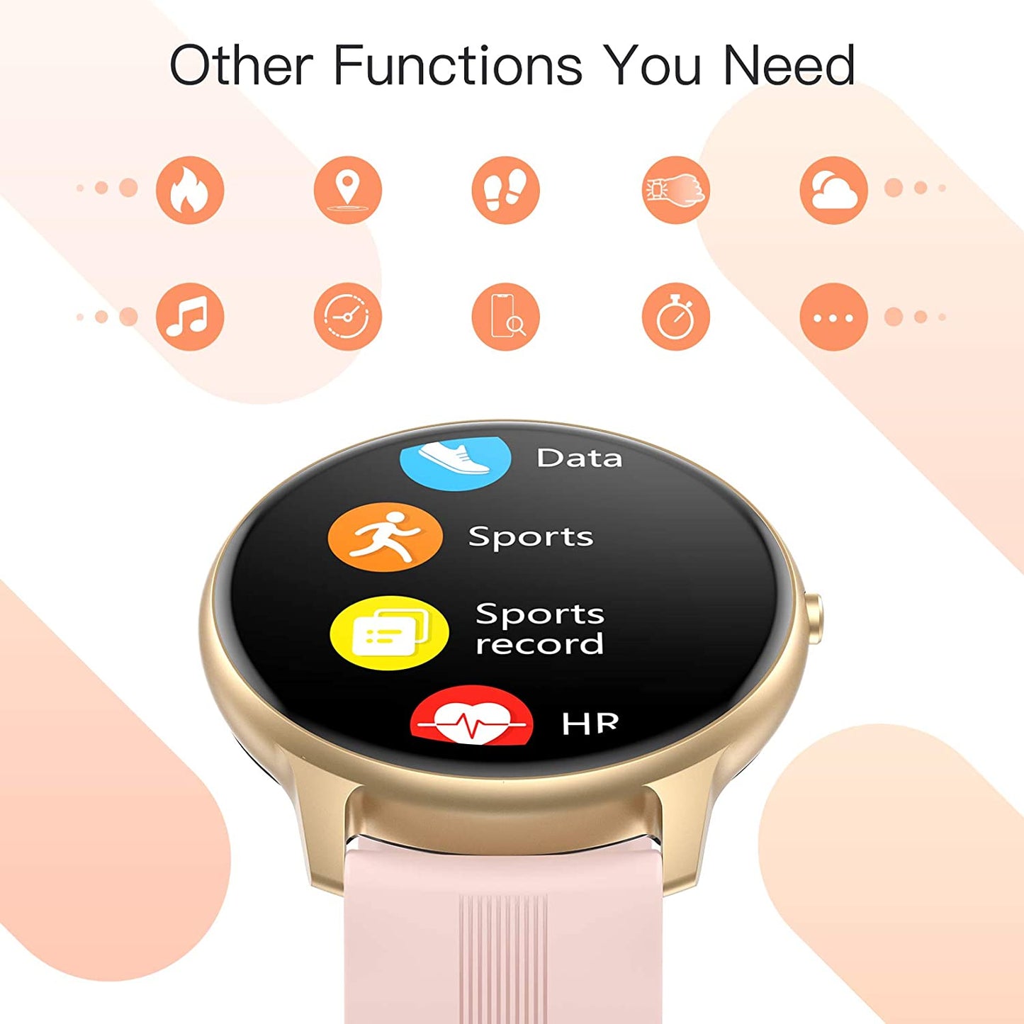 Smart Watch for Men and Women, 1.3'' Full Touch Fitness LW11 Watch with Female Health Tracking, Heart Rate Monitor, IP68 Waterproof Outdoor Sports Smartwatch for Android iOS Phones