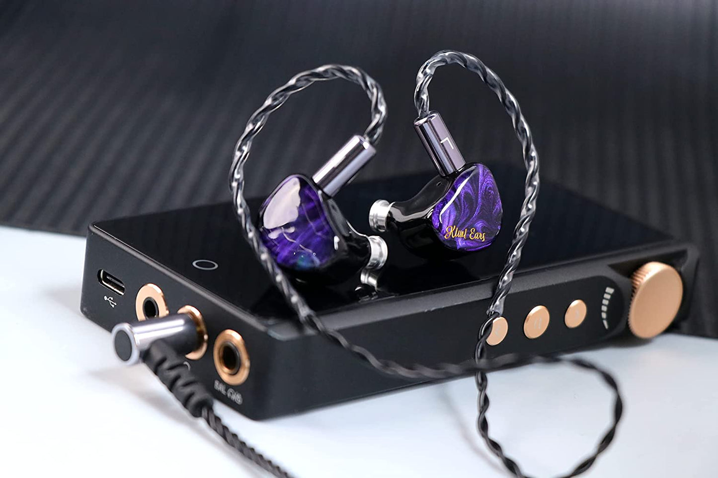 Linsoul Kiwi Ears Cadenza 10mm Beryllium Dynamic Driver IEM 3D Printed with Detachable Interchangeable Plug 0.78 2pin 3.5mm IEM Cable for Musician Audiophile (Purple, Cadenza)