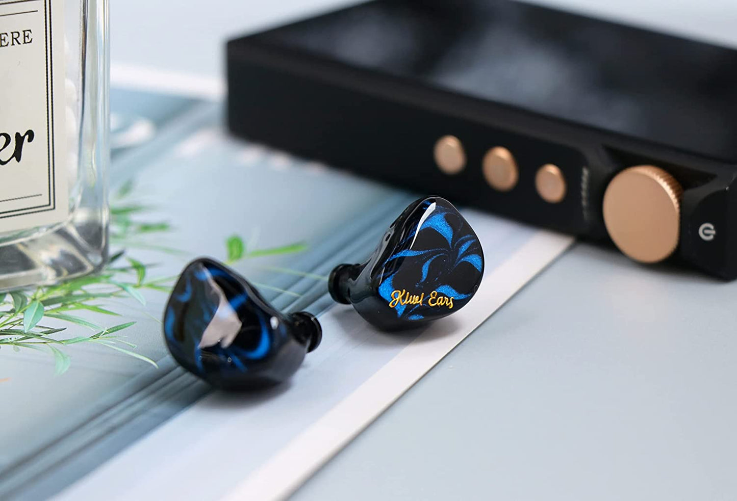 Linsoul Kiwi Ears Cadenza 10mm Beryllium Dynamic Driver IEM 3D Printed with Detachable Interchangeable Plug 0.78 2pin 3.5mm IEM Cable for Musician Audiophile (Blue, Cadenza)