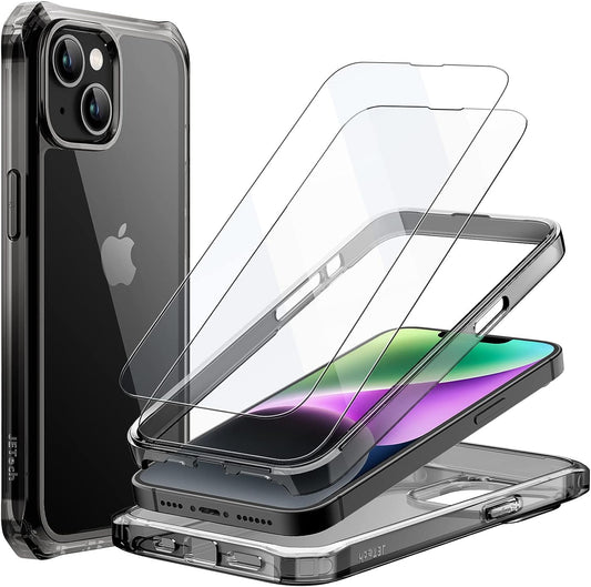 JETech Case for iPhone 14 Pro Max 6.7-Inch (NOT FOR iPhone 14 Pro 6.1-Inch) with 2-Pack Tempered Glass Screen Protector, 360 Full Body Shockproof