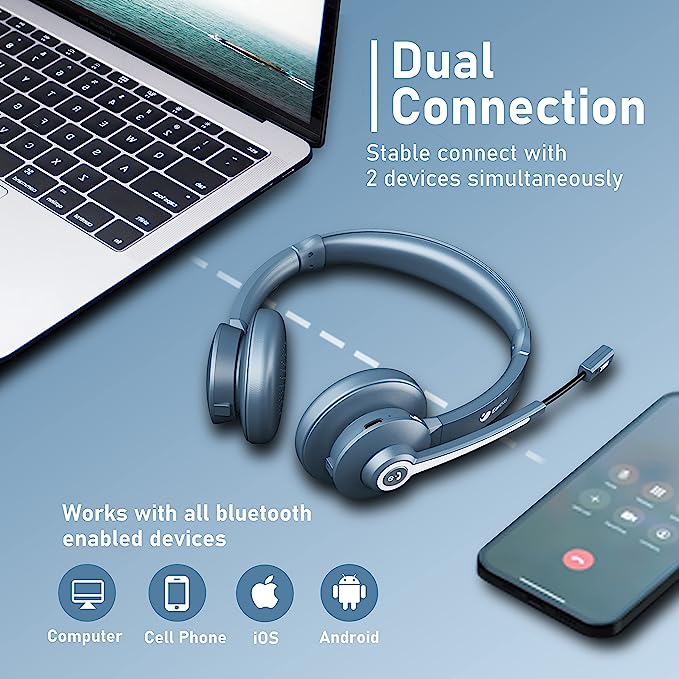 Wireless Bluetooth Headset with Microphone