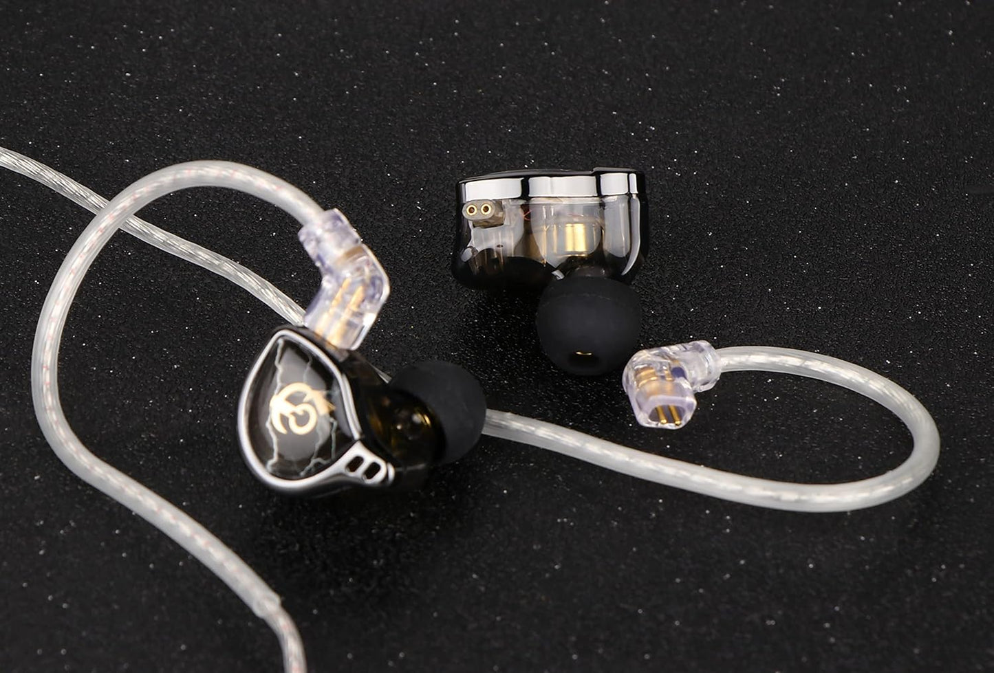 Linsoul QKZ x HBB Khan 2DD Dynamic Driver HiFi In Ear Monitor IEM with 3D Printed Ergonomic Lightweight Shell, Detachable OFC 0.75mm 2 Pin Cable Earphone