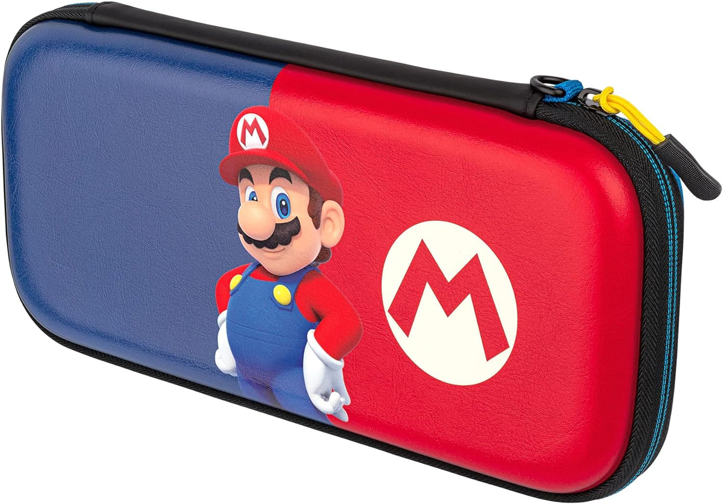 PDP Gaming Officially Licensed Switch Slim Deluxe Travel Case - Mario - Semi-Hardshell Protection - Protective PU Leather - Holds 14 Games and Console - Works with Switch OLED and Lite - Fine for Kids