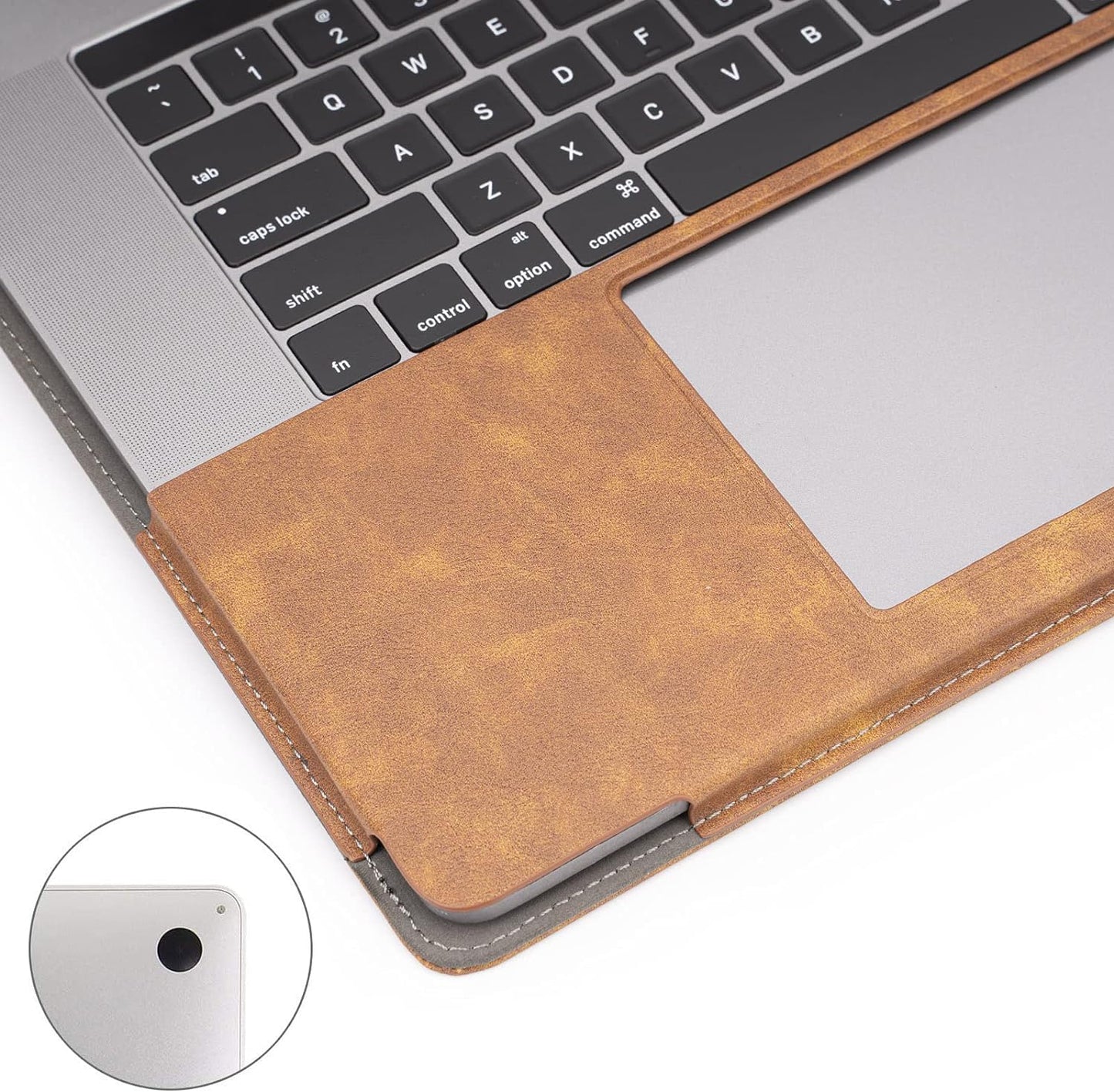 TYTX Compatible with MacBook Pro Leather Case 16 inch 2019 2020 A2141 with Touch ID Laptop Sleeve Protective Folio Book Cover, Dark Brown(with Vents)